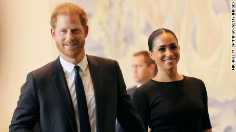 Prince Harry, Duke of Sussex and Meghan, Duchess of Sussex at the United Nations Headquarters in New York City on July 18. 