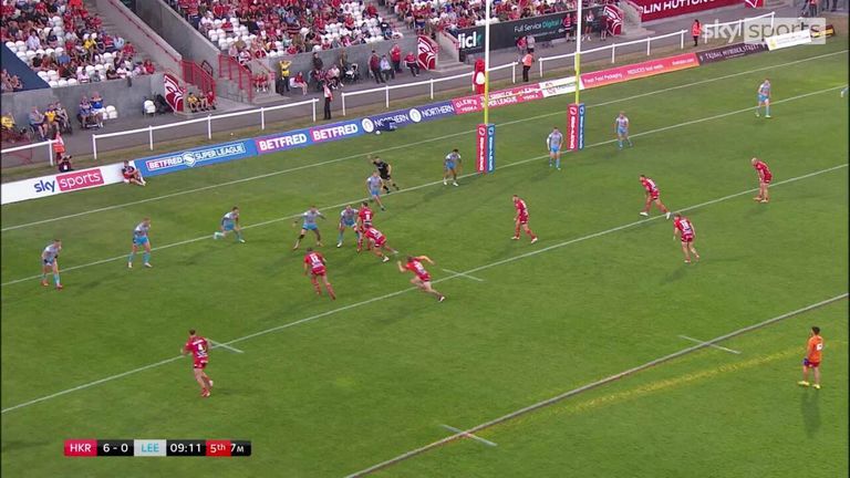 Ryan Hall touched down for Hull KR against his former side Leeds Rhinos in the Super League