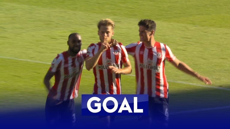 Jensen doubles Brentford&#39;s lead!