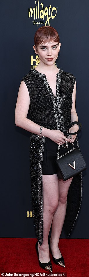 Edgy: Sophie Thatcher, The Book Of Boba Fett actress, donned a black, beaded mini dress