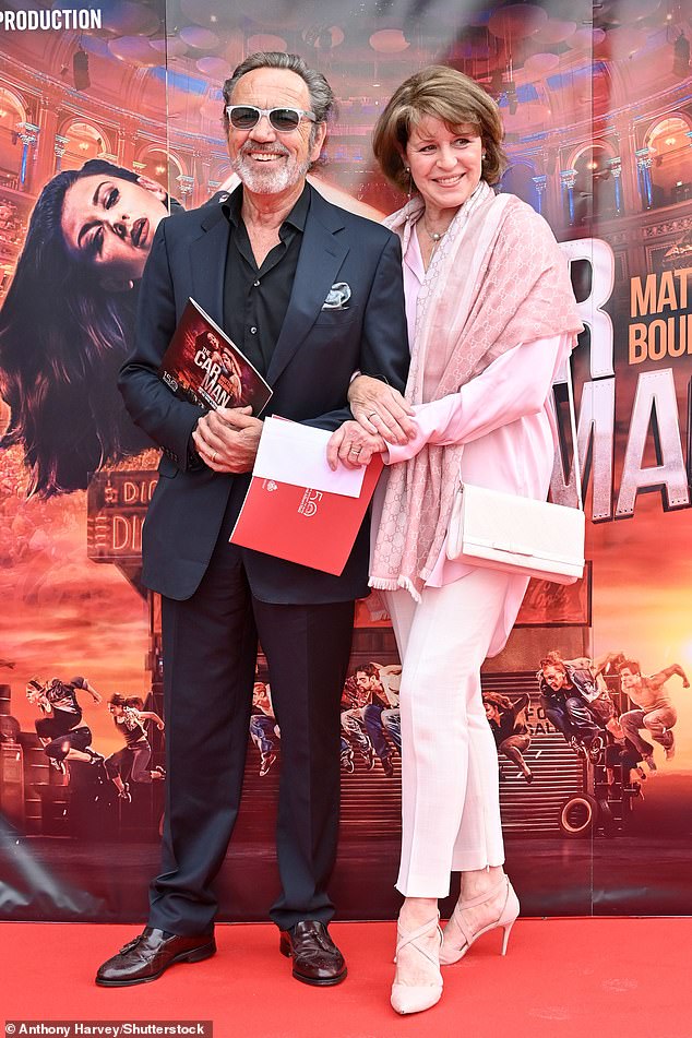 Talented: Lindsay rose to fame as Wolfie Smith in Citizen Smith before enjoying a career both on TV and in the theatre (pictured with wife Rosemarie in June 2022)