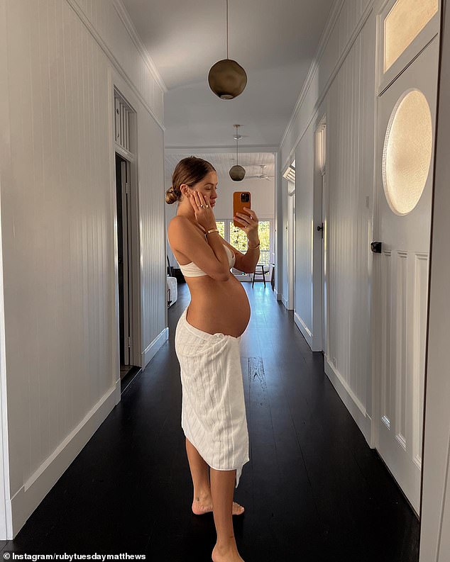 Byron Bay-based influencer Ruby Tuesday Matthews revealed on Thursday her latest pregnancy has been her 'hardest'