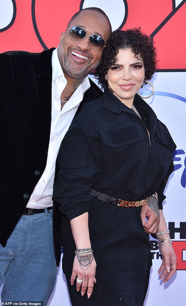 Behind every successful man is a partner: Barris and his wife Rainbow Edwards-Barris at the Cheaper by the Dozen premiere in Hollywood in March