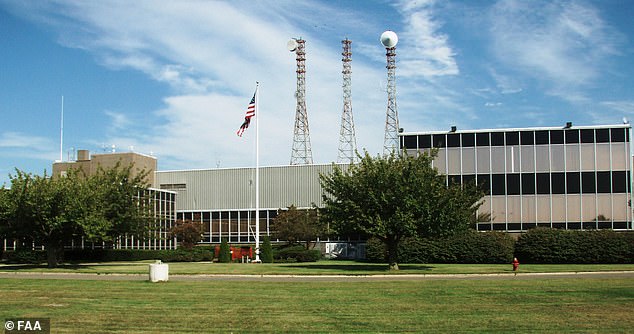 The New York Air Route Traffic Control Center, known by the initials ZNY, is pictured in Ronkonkoma, on Long Island