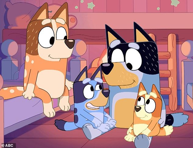 During the episode, dad Bandit is accused of letting off a fart in front of his eldest daughter Bluey