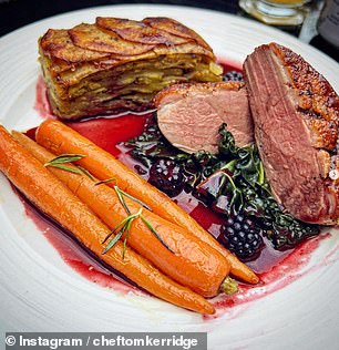 One of the chef's steaks. At The Hand and Flowers, in Marlow, Buckinghamshire it costs £87.