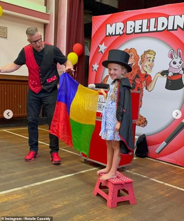 Presto! Natalie shared the pictures on her Instagram account, which included her daughter taking part in a magic act