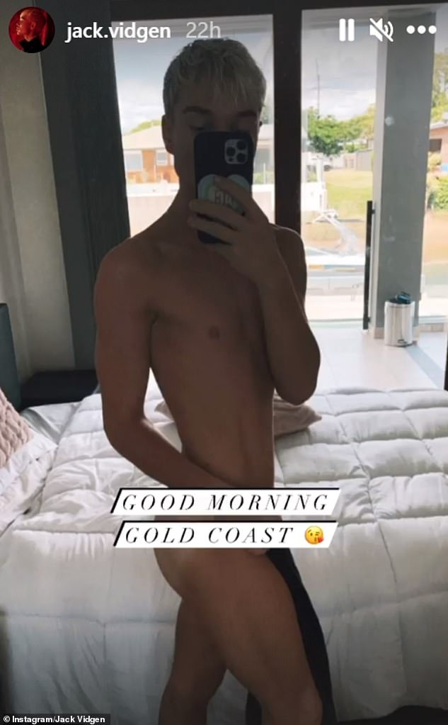 In March 2021, he could barely contain his excitement when he woke up in Queensland and felt a nude selfie was in order