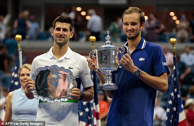 In the men's half of the draw, Daniil Medvedev beat Novak Djokovic in the final last year