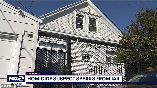 Flores said he was drunk and legally armed when he burst into the home (pictured) of his father and stepmother in their bedroom before killing them both