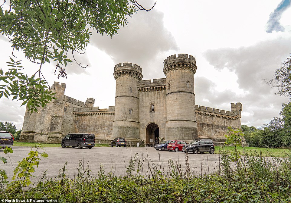 Ms Hobbs lives in the 12th Century castle (pictured) with her husband and two children, Margaret, 1, and Eli, 6, and also runs the castle cafe