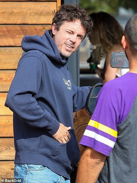 Casey Affleck outside of a Starbuck in Los Angeles on Friday morning