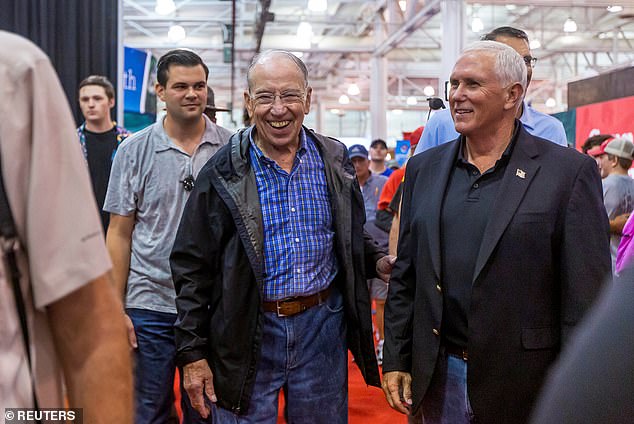 The day prior on Friday, August 19, Pence joined Senator Chuck Grassley at the Iowa State Fair