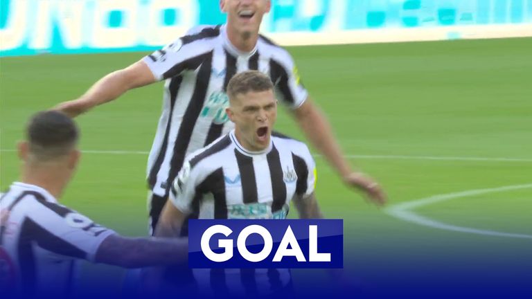 Kieran Trippier curls in a stunning free-kick to make it 3-1 to Newcastle