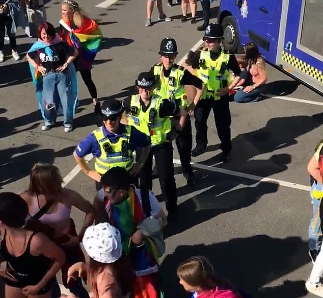 The officers may all be able to keep in time, but many questioned why they were on-duty at the festival instead of fighting actual crime