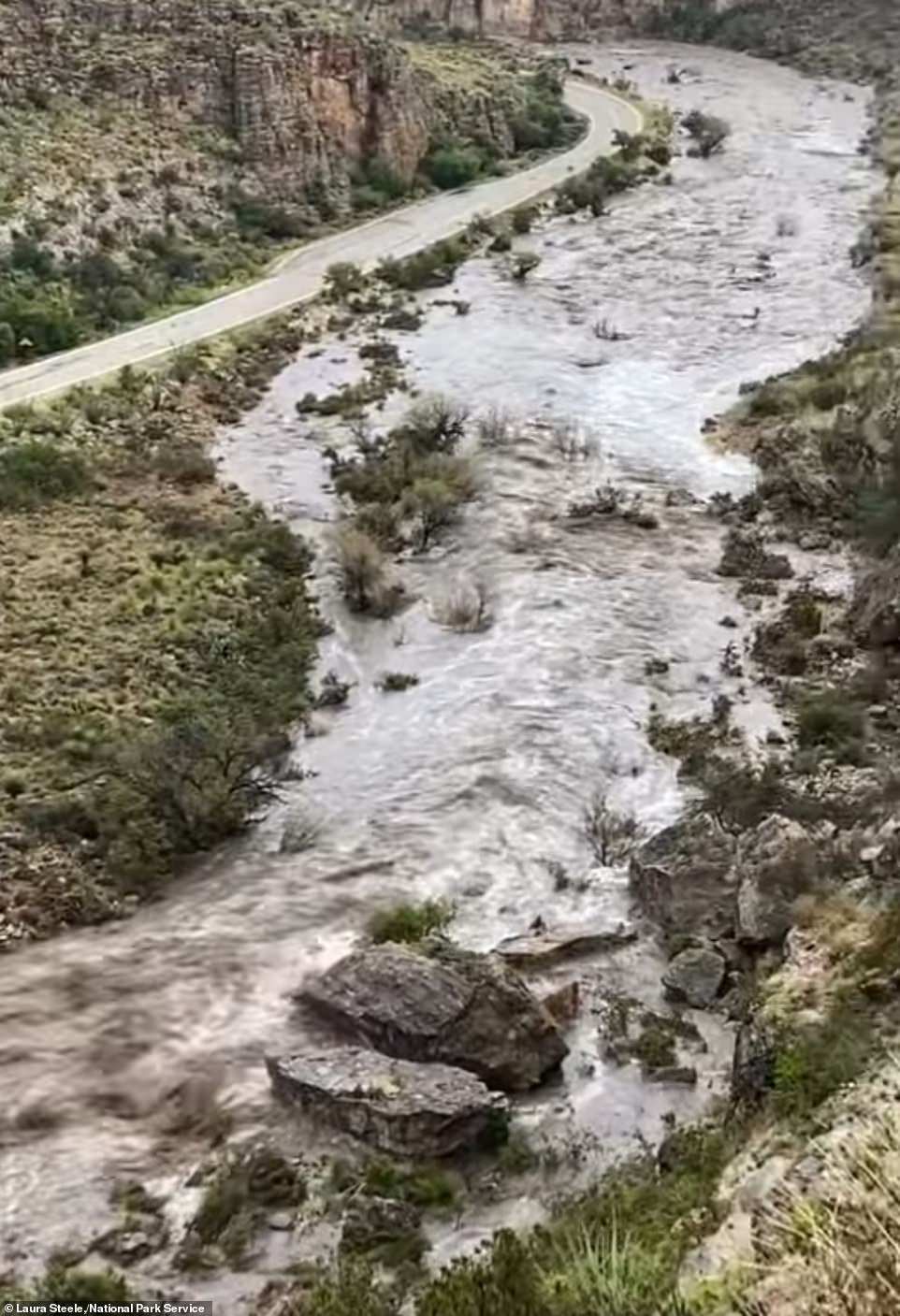 CARLSBAD CAVERNS NATIONAL PARK: The Carlsbad Caverns National Park in New Mexico was evacuated Saturday afternoon amid widespread flooding