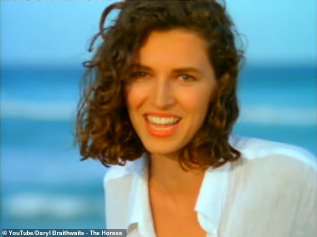 The woman who did feature in the video was model Gillian Bailey (pictured) who mimed Urlich's vocals as she danced on a beach