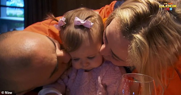 'We missed Cleo's first birthday and her first steps,' Sarah-Jane told New Idea on Tuesday. (The couple are pictured with daughter Cleo, one)