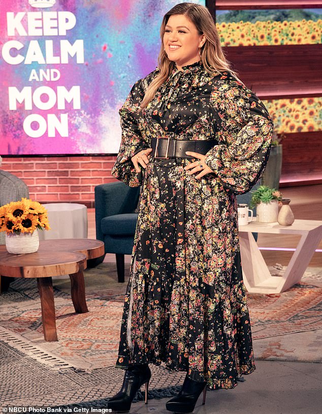 Trouper: She continued to host the daytime variety talk show that she began in 2019 (pictured), continued to coach on The Voice and churned out a Christmas album last year