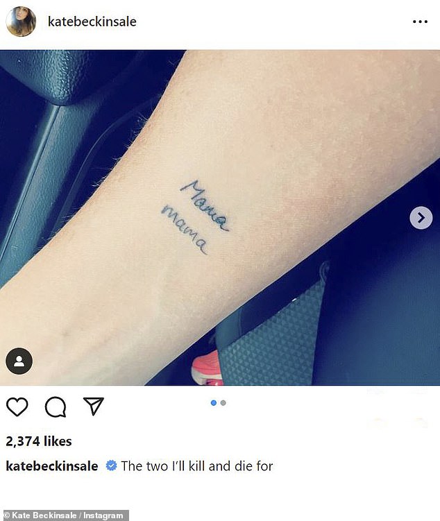 Family first: This comes a week after showing that she got inked, showing off a sweet tattoo tribute to her mother Judy Loe and daughter Lily Sheen