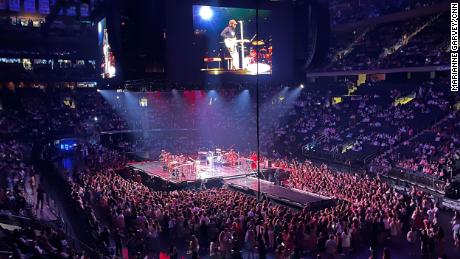 The stage at Styles&#39; show inside MSG. 