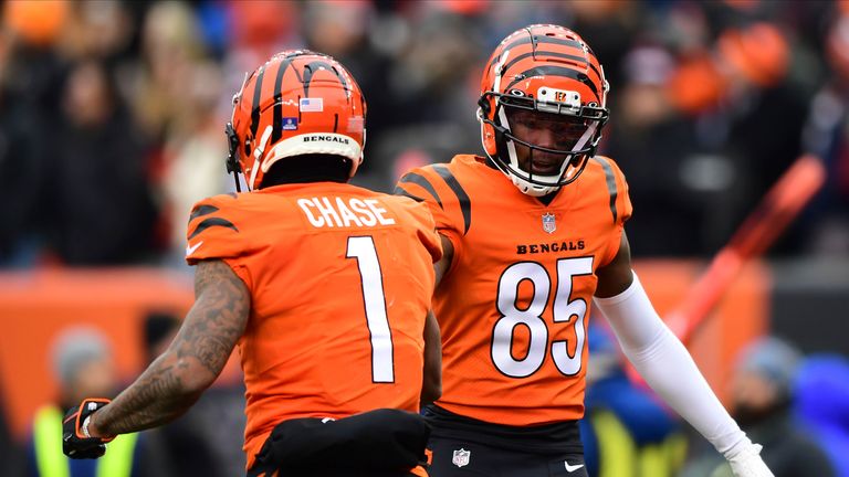 Watch some of the best plays by Cincinnati Bengals wide receivers Ja'Marr Chase and Tee Higgins