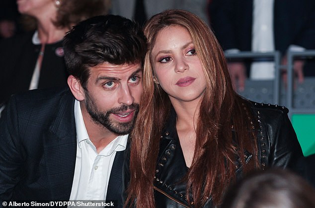 Fury: It's claimed Shakira and Gerard had a pact in which they would not appear in public with any new partners during the first year since the breakup (pictured Gerard with Shakira in 2019)