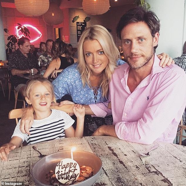 Jackie hasn't publicly dated anyone since announcing her split from ex-husband Lee Henderson (right) in October 2018. (The exes are pictured with their daughter Kitty)