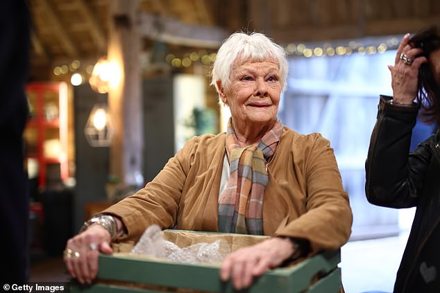 Comedy: It comes after earlier this year, Dame Judi appeared in an amusing sketch spoofing The Repair Shop for Comic Relief alongside Jay Blades