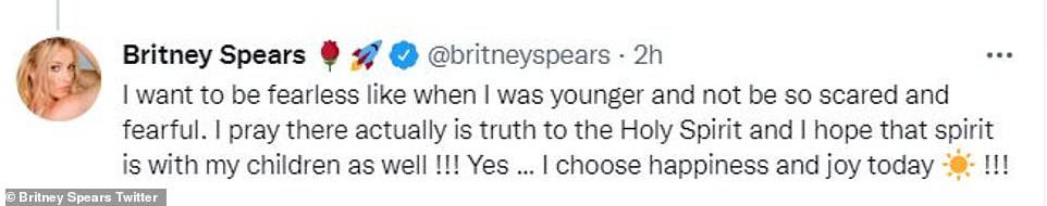 Feeling good: Along with the support of those closest to her, Britney took it upon herself to promote Hold Me Closer to her fans ahead of its premiere