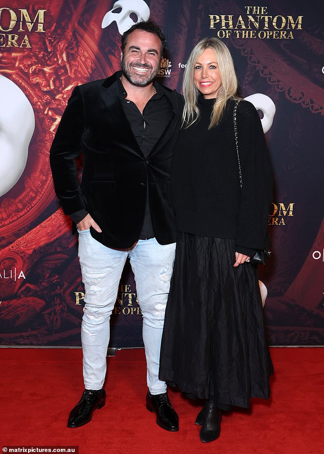 WAG Lynette Bolton and her footy star husband Jude Bolton made a fine pair, with Lynette wearing a fitted, ornate gown with silver details while Jude was chic in a tux. Both pictured