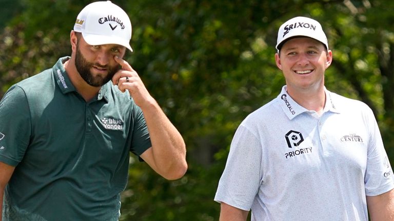 Jon Rahm played alongside Sepp Straka, who carded a second successive 68