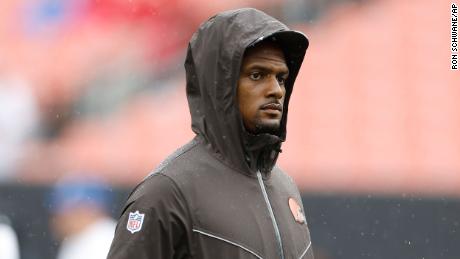 Watson walks on the fields before an NFL preseason football game against the Philadelphia Eagles in Cleveland, Sunday, August 21. 