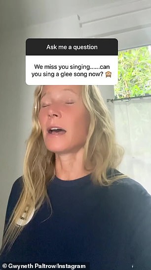 Sure! Paltrow then belted a few bars of Fleetwood Mac's 1975 hit Landslide a cappella