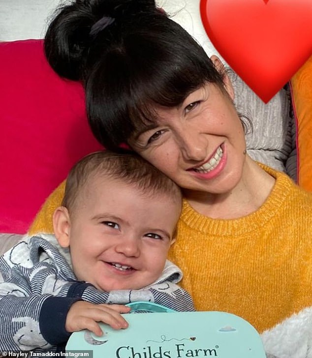 Poorly boy: It comes after Hayley rushed her son Jasper to hospital in May, days after she revealed she was taking a social media break as her little lad 'was really poorly'