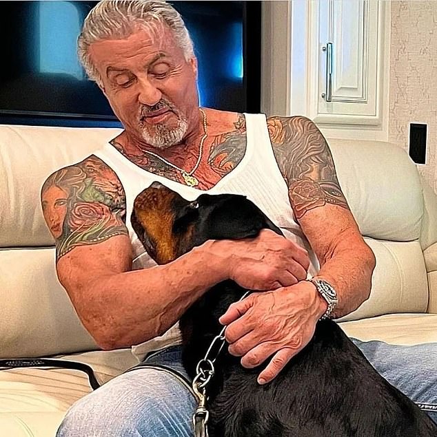 Almost forever: Stallone had Flavin's face inked on his upper arm