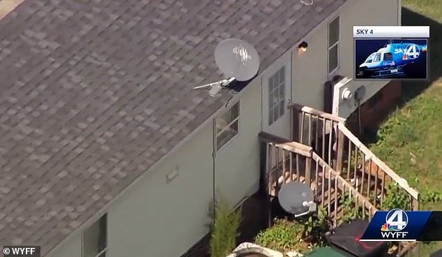 The backdoor of the victim's home located in Gaffney, South Carolina