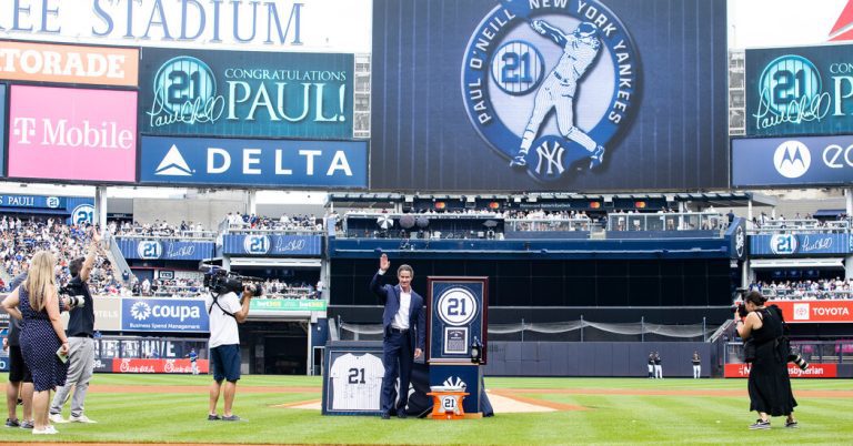 As Paul O’Neill’s No. 21 Is Retired, One Last Kick of a Water Cooler