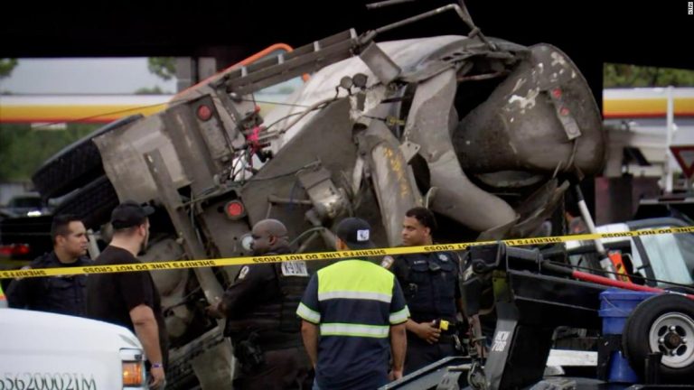 Houston crash: A toddler was killed after a cement truck tumbled over overpass onto a vehicle