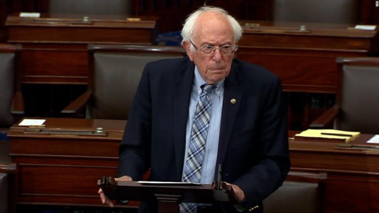 Watch Bernie Sanders criticize climate and health care bill on Senate floor