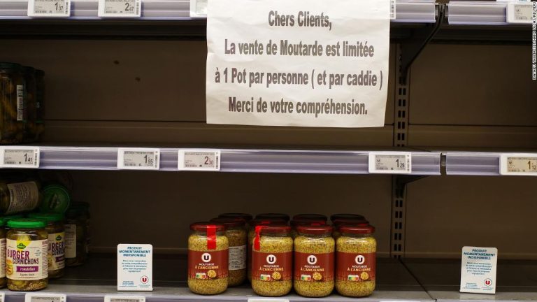 France is running out of mustard