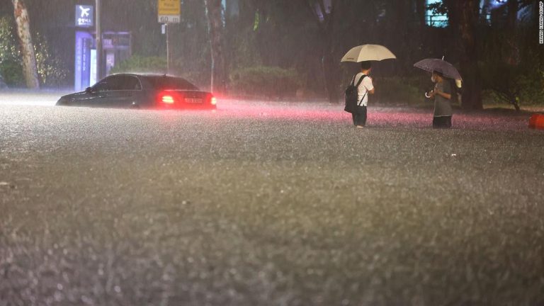 Seoul flooding: Record rainfall kills at least seven in South Korean capital as water floods buildings, submerges cars