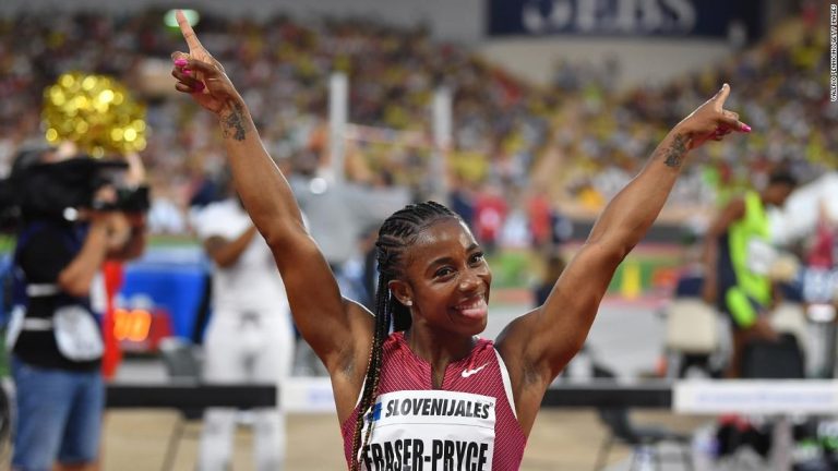 Shelly-Ann Fraser-Pryce runs world-leading women’s 100m time, her record sixth race under 10.7 seconds this season