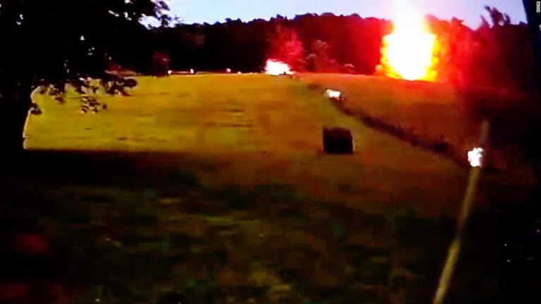 Watch: Scary video shows moment man is struck by lightning