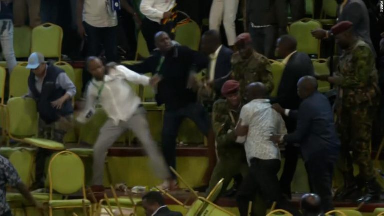 See the chaotic scenes as African country elects new president