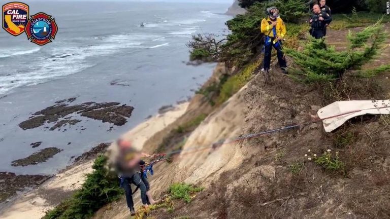 Man falls 100 feet after cliff crumbles beneath him