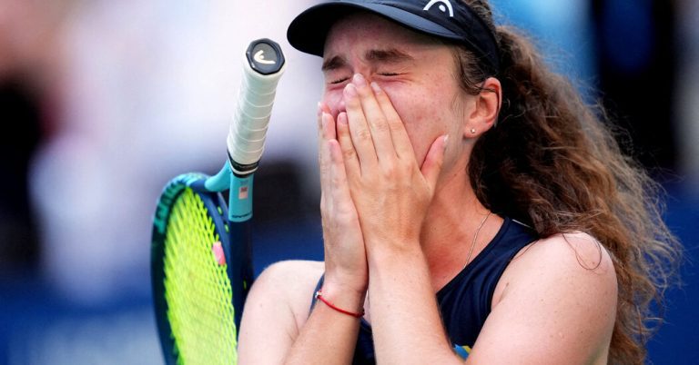 In First Round of the US Open, a Ukrainian Player Upset Simona Halep