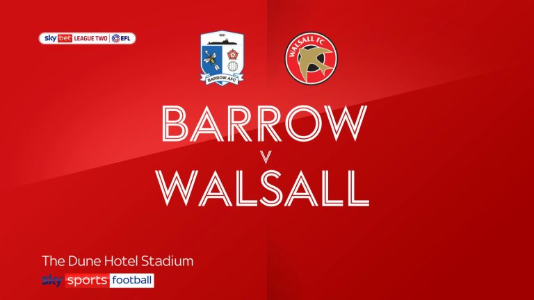 Barrow 2 – 1 Walsall