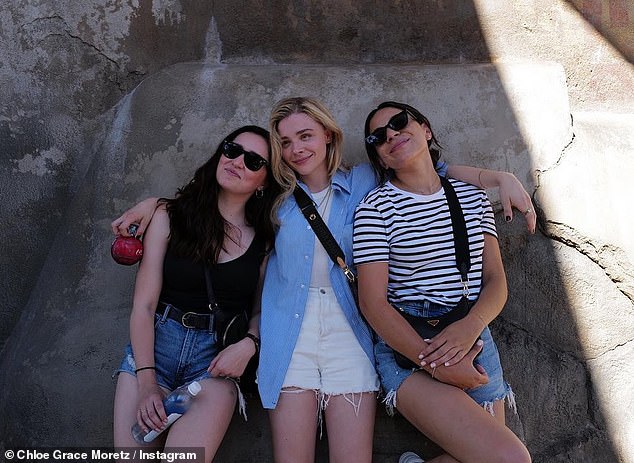 Chloe Grace Moretz celebrates the birthday of a close friend during a visit to Disneyland