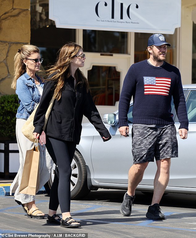 Chris Pratt and Katherine Schwarzenegger enjoy day out in Santa Barbara with her mom Maria Shriver